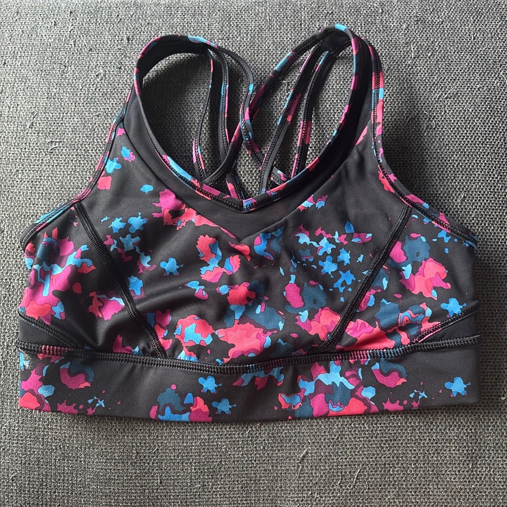 Lululemon Athletica Black and Pink Sports Bra